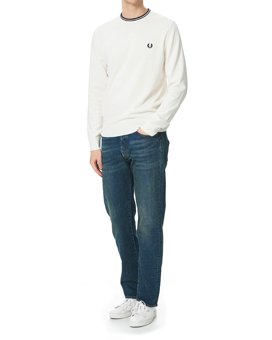 Herren | Pullover | Fred Perry | Classic Crew Neck Jumper Snow White