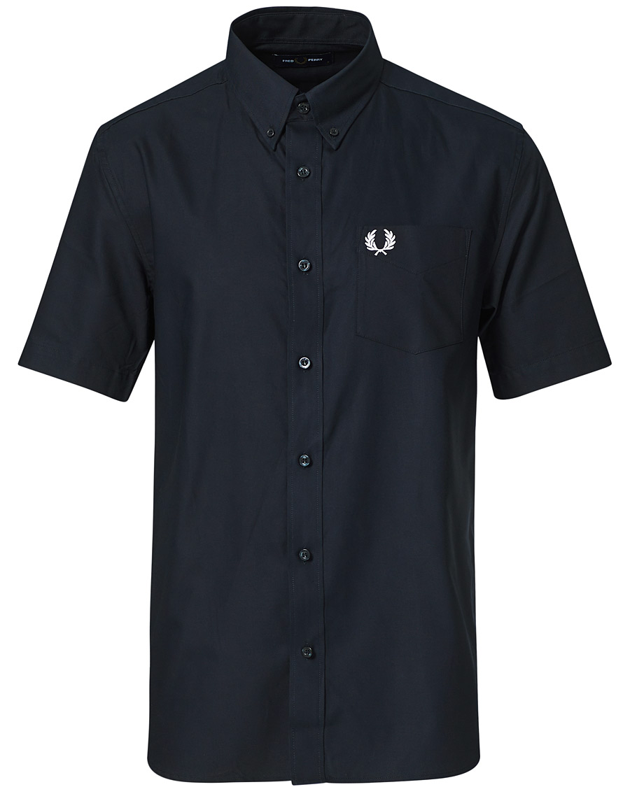 Herren | Hemden | Fred Perry | Short Sleeve Oxford Shirt Navy