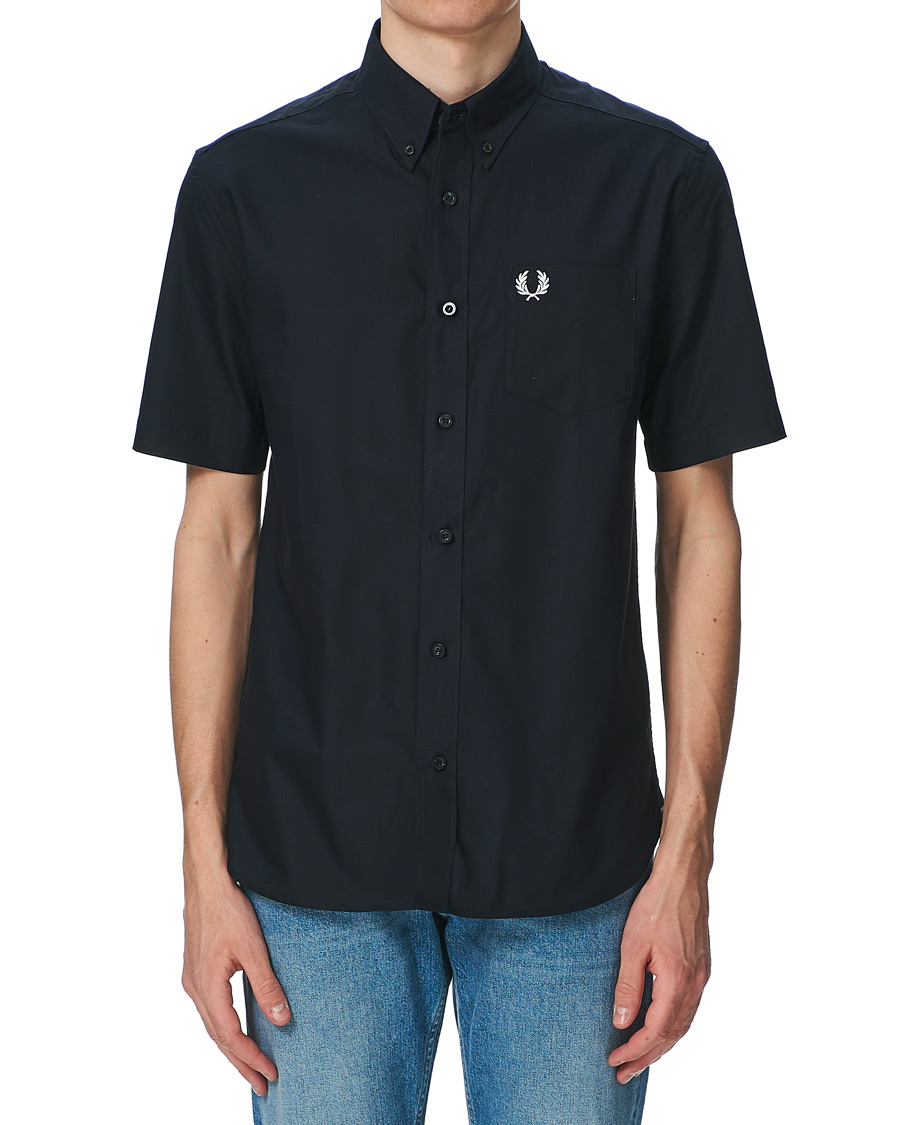 Herren | Hemden | Fred Perry | Short Sleeve Oxford Shirt Navy
