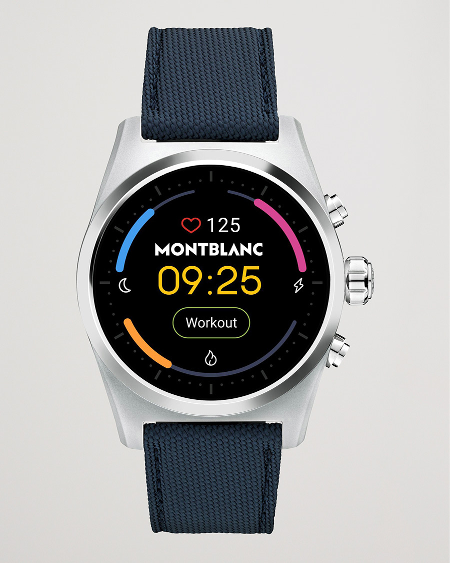 Herren | Montblanc Summit Lite Smartwatch Grey/Blue Fabric Strap | Montblanc | Summit Lite Smartwatch Grey/Blue Fabric Strap