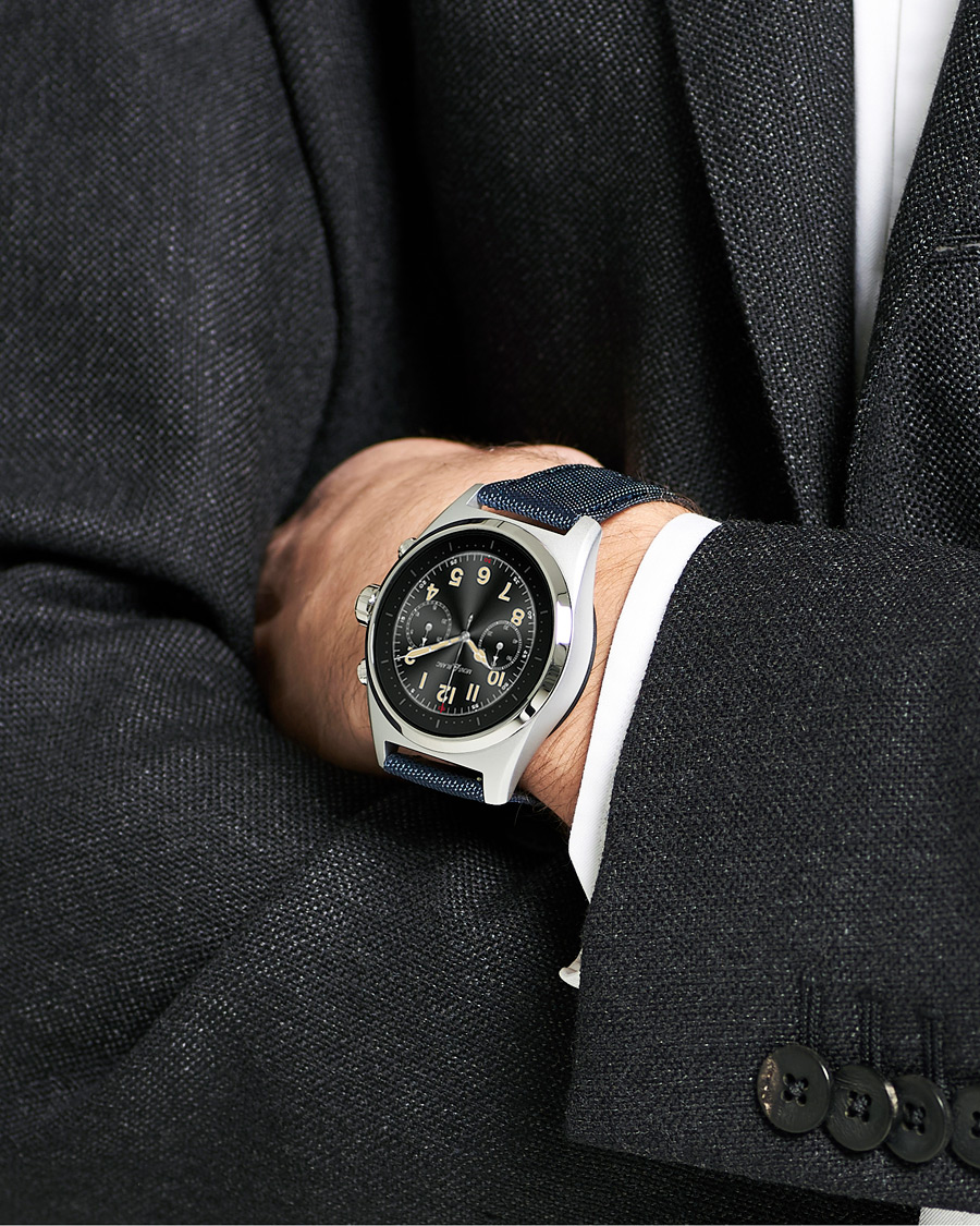 Herren | Textil Strap | Montblanc | Summit Lite Smartwatch Grey/Blue Fabric Strap