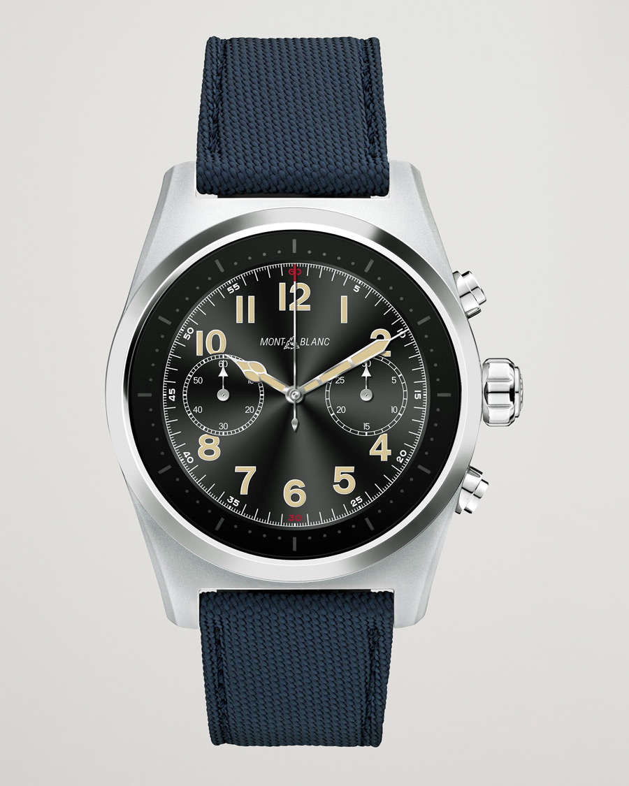 Herren | Montblanc Summit Lite Smartwatch Grey/Blue Fabric Strap | Montblanc | Summit Lite Smartwatch Grey/Blue Fabric Strap