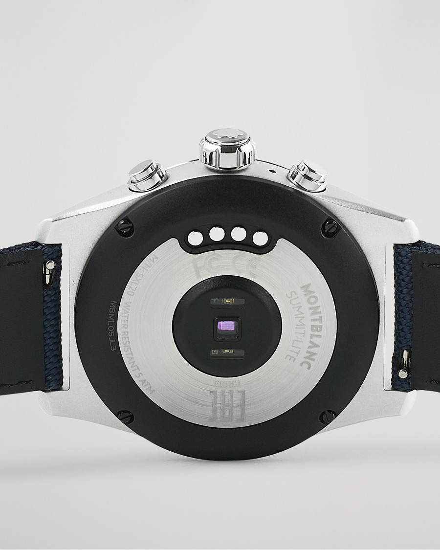 Herren | Montblanc Summit Lite Smartwatch Grey/Blue Fabric Strap | Montblanc | Summit Lite Smartwatch Grey/Blue Fabric Strap