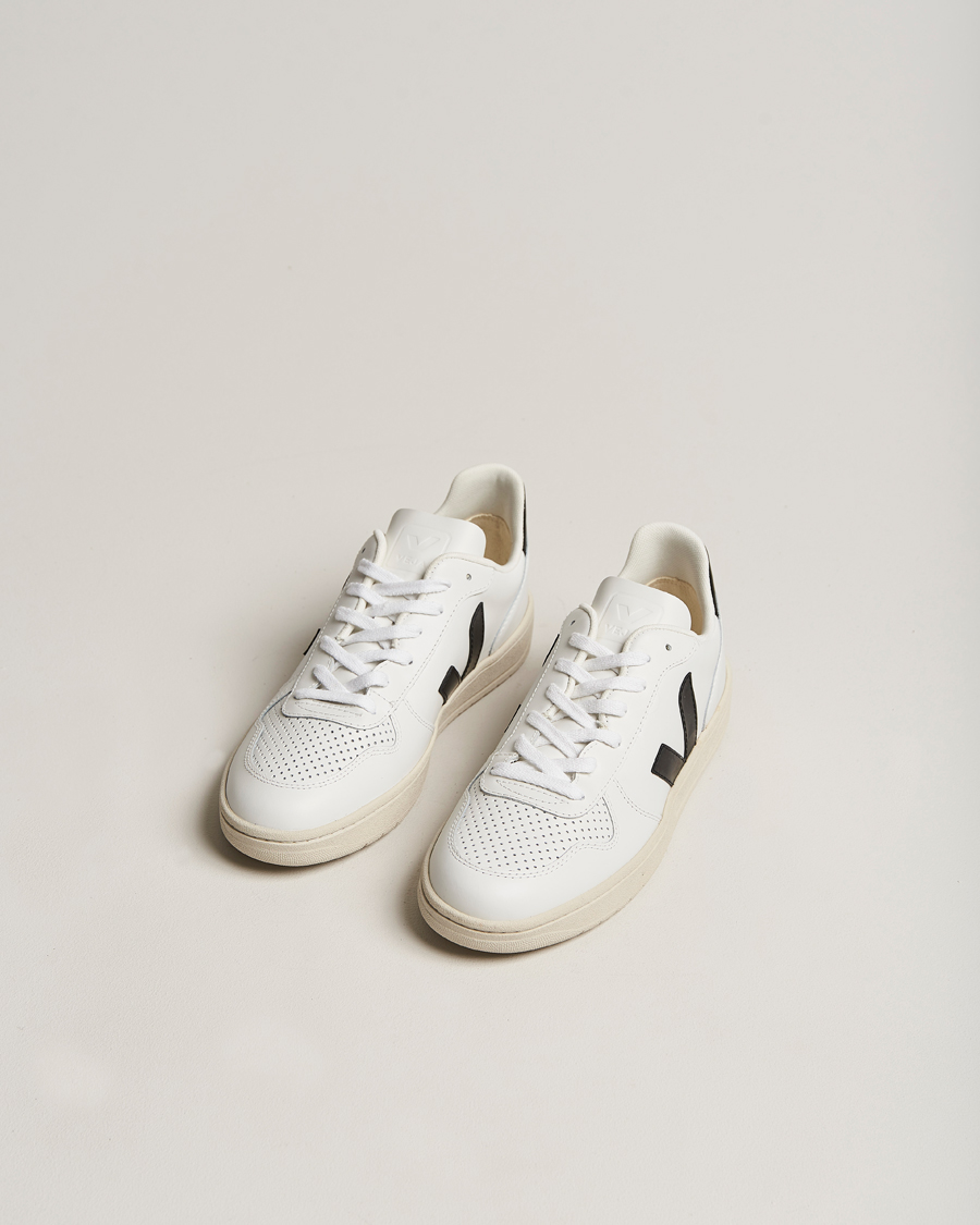 Herren | Veja | Veja | V-10 Leather Sneaker Extra White/Black