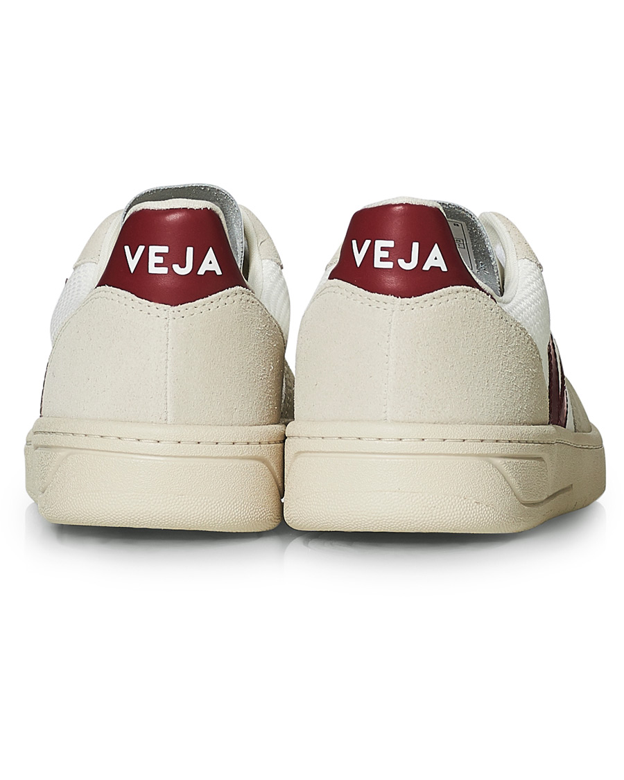 Herren | Veja V-10 Mesh Sneaker White/Natural Marsala | Veja | V-10 Mesh Sneaker White/Natural Marsala