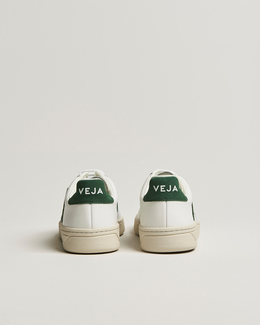 Herren | Veja V-12 Leather Sneaker Extra White/Cyprus | Veja | V-12 Leather Sneaker Extra White/Cyprus