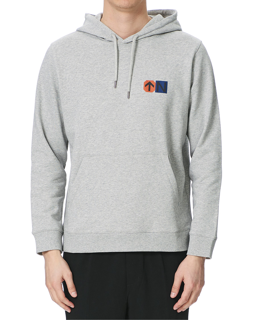 Herren | Pullover | Norse Projects | Vagn Colab Logo Hood Light Grey Mel