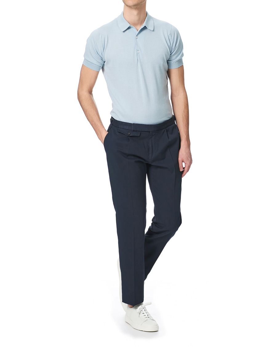 Herren | Poloshirts | John Smedley | Adrian Sea Island Polo Coast Blue