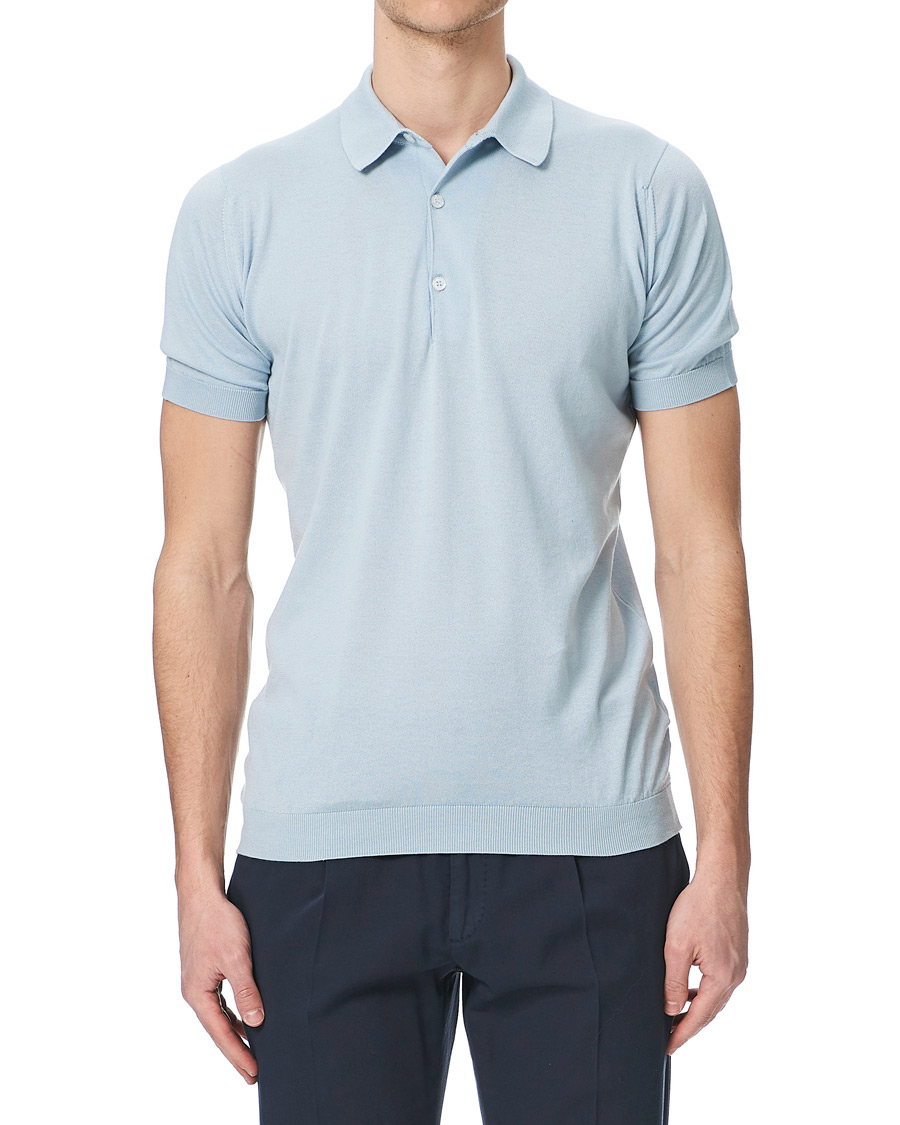 Herren | Poloshirts | John Smedley | Adrian Sea Island Polo Coast Blue