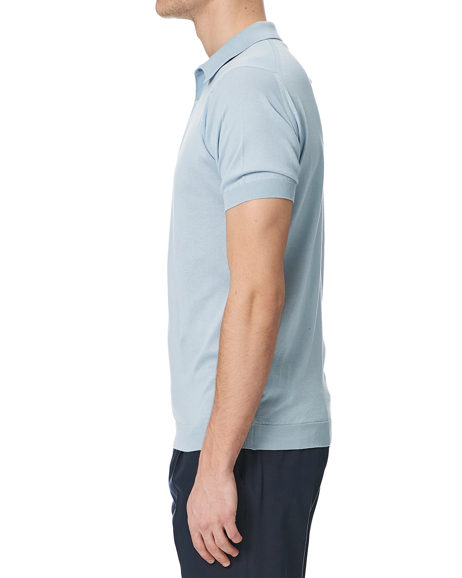 Herren | Poloshirts | John Smedley | Adrian Sea Island Polo Coast Blue