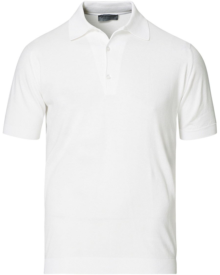 Herren | Poloshirts | John Smedley | Adrian Slim Fit Sea Island Polo White