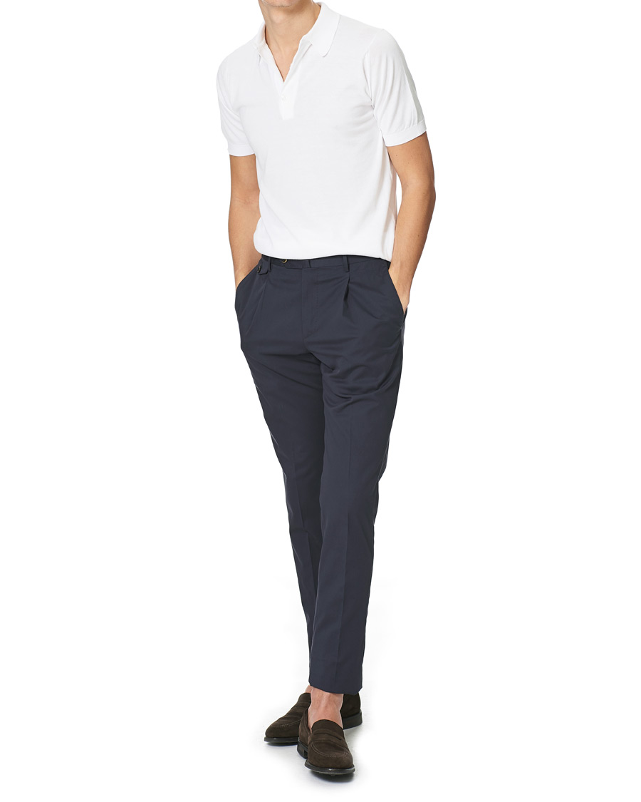 Herren | Poloshirts | John Smedley | Adrian Slim Fit Sea Island Polo White