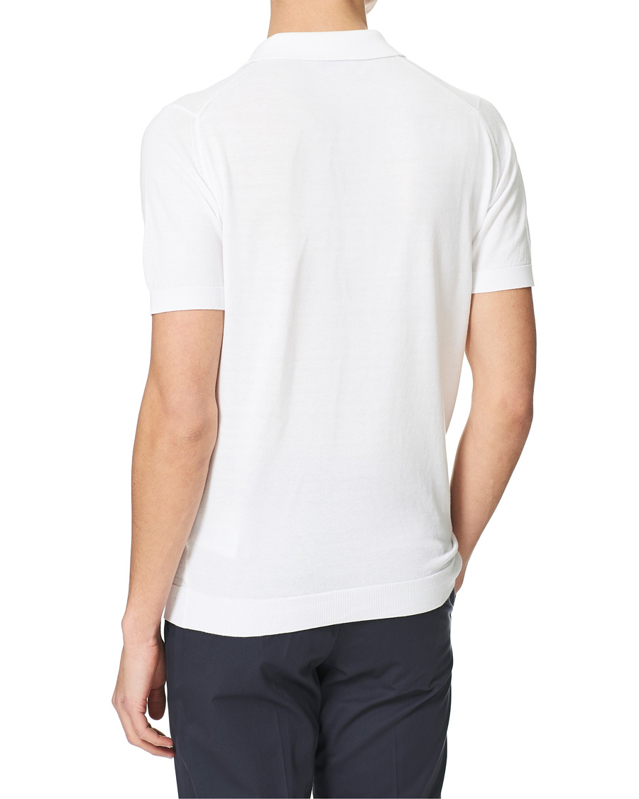 Herren | Poloshirts | John Smedley | Adrian Slim Fit Sea Island Polo White