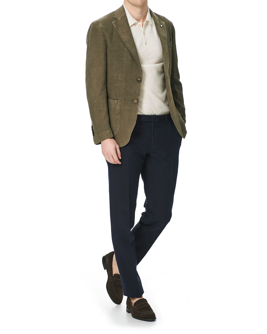 Herren | Sakkos | L.B.M. 1911 | Jack Regular Fit Linen Blazer Moss Green