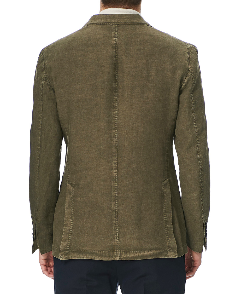 Herren | Sakkos | L.B.M. 1911 | Jack Regular Fit Linen Blazer Moss Green