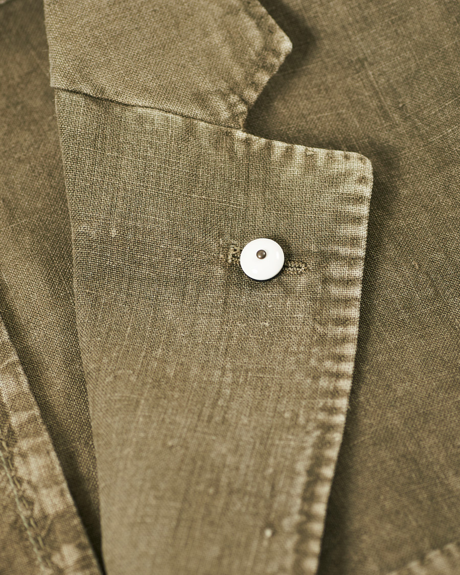 Herren | Sakkos | L.B.M. 1911 | Jack Regular Fit Linen Blazer Moss Green