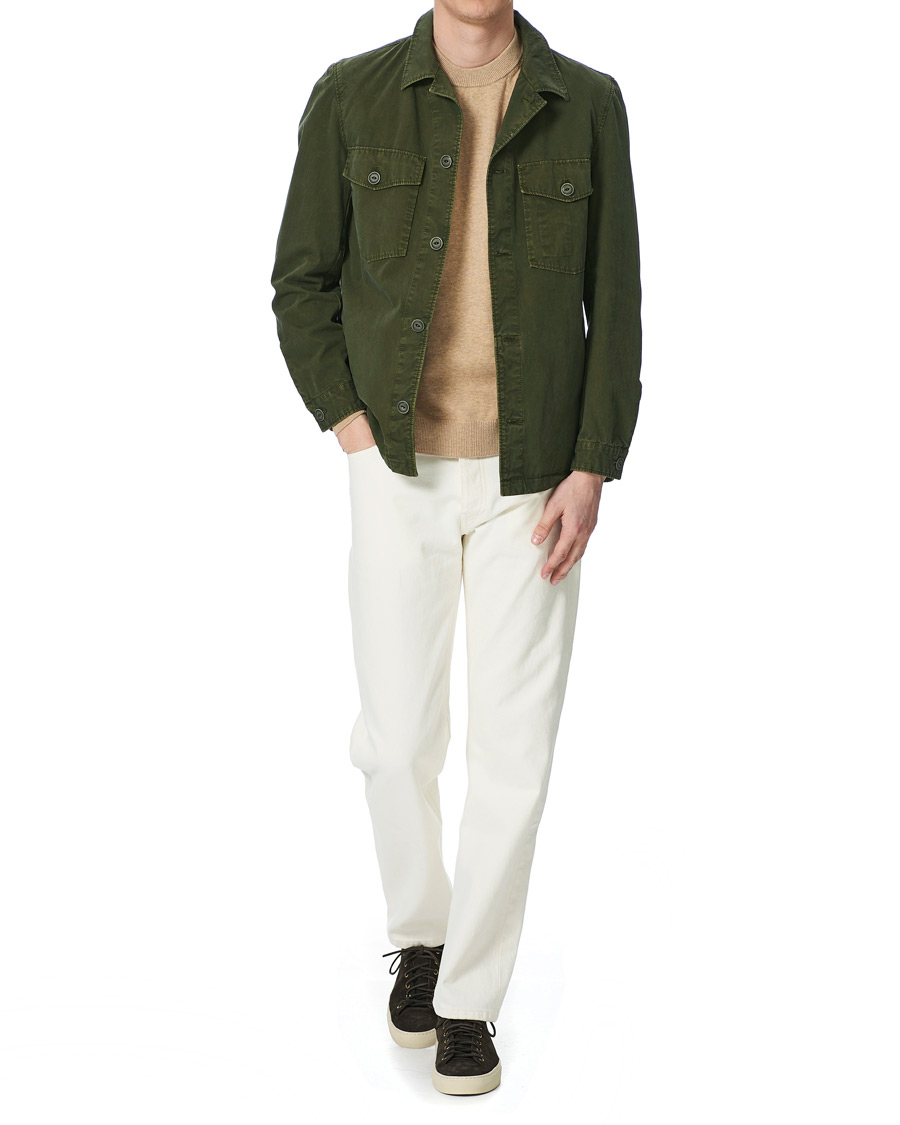 Herren | Hemden | L.B.M. 1911 | Cotton Gabardine Overshirt Olive
