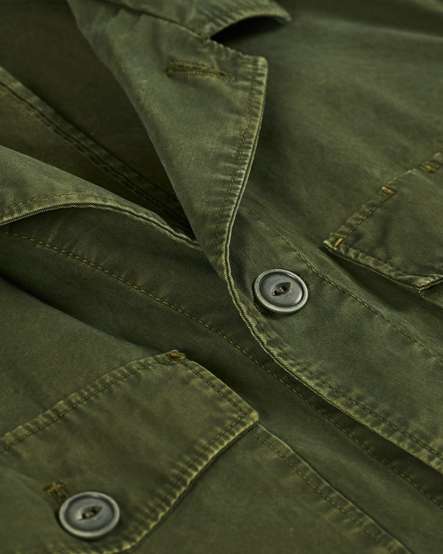 Herren | Hemden | L.B.M. 1911 | Cotton Gabardine Overshirt Olive