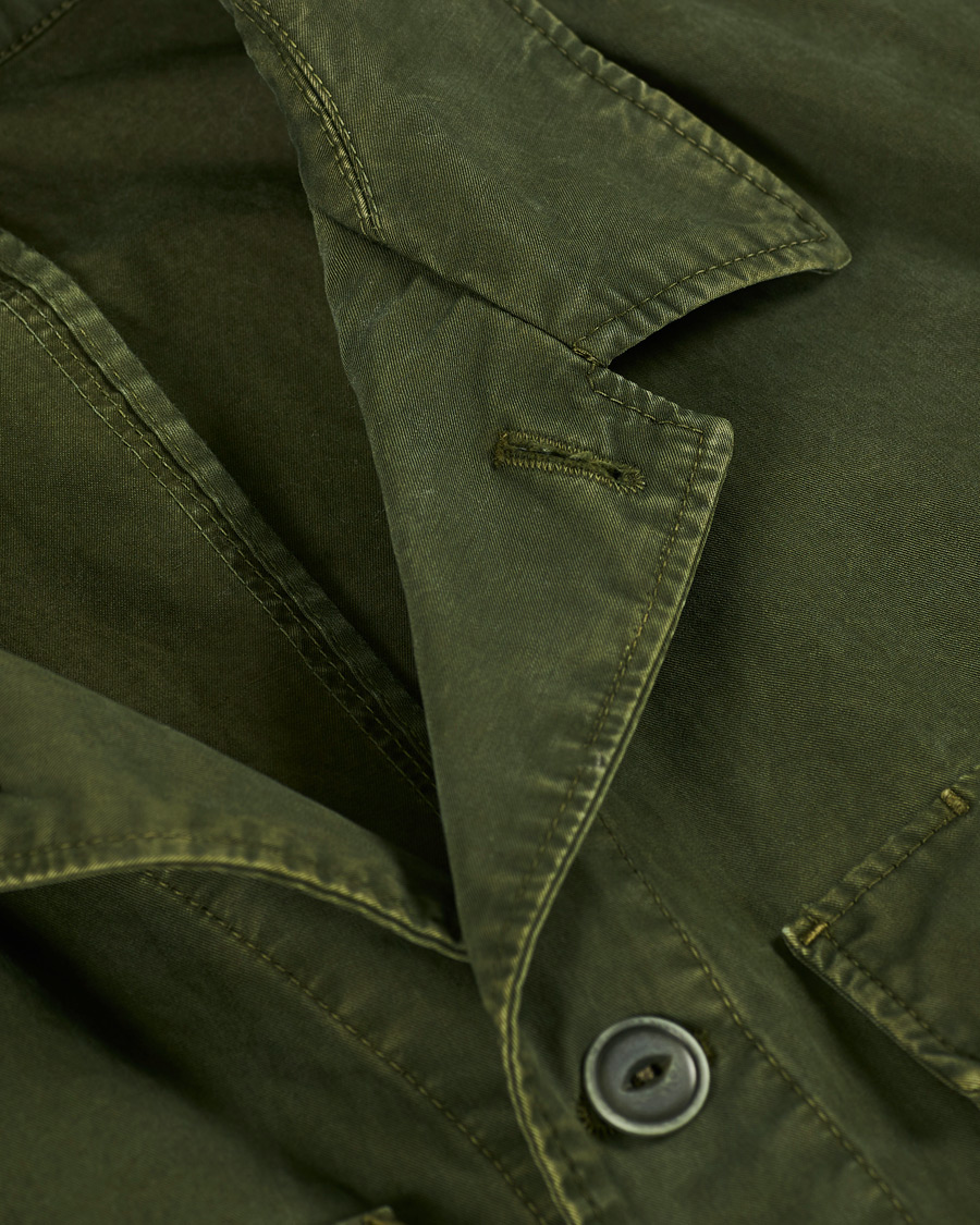 Herren | Hemden | L.B.M. 1911 | Cotton Gabardine Overshirt Olive
