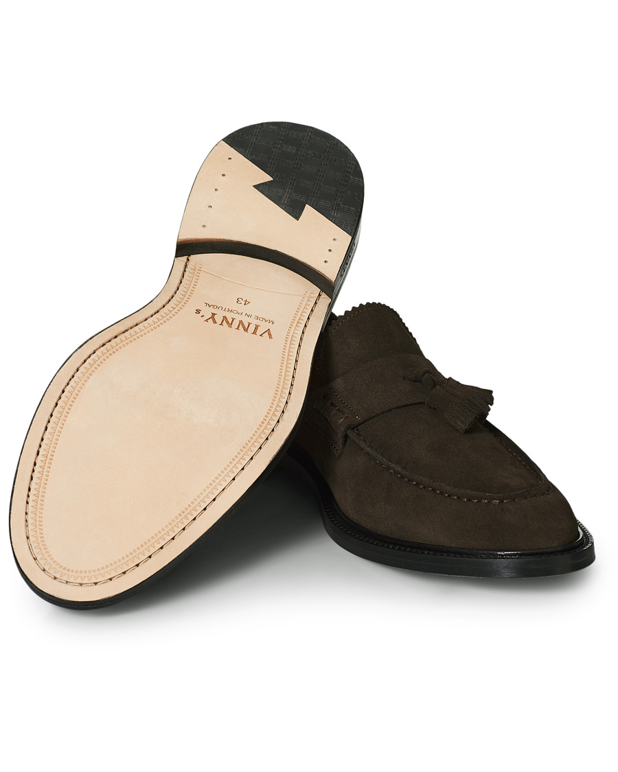 Herren | VINNY's Chico Tassel Loafer Ebony Suede | VINNY's | Chico Tassel Loafer Ebony Suede