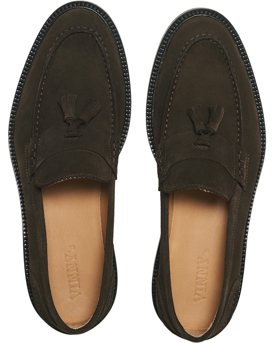 Herren | VINNY's Chico Tassel Loafer Ebony Suede | VINNY's | Chico Tassel Loafer Ebony Suede