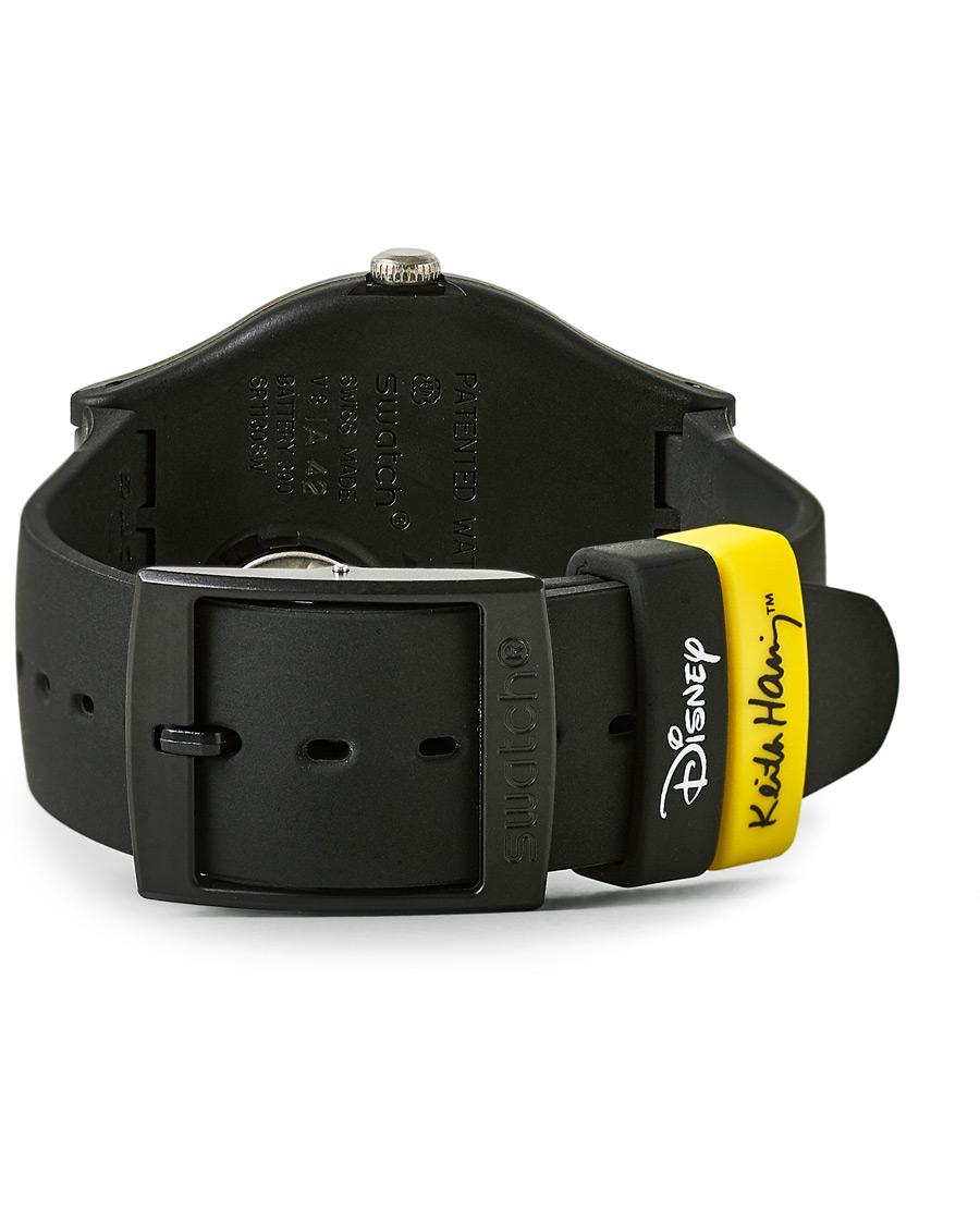 Herren | Swatch Swatch x Keith Haring Mickey Blanc sur Noir | Swatch | x Keith Haring Mickey Blanc sur Noir