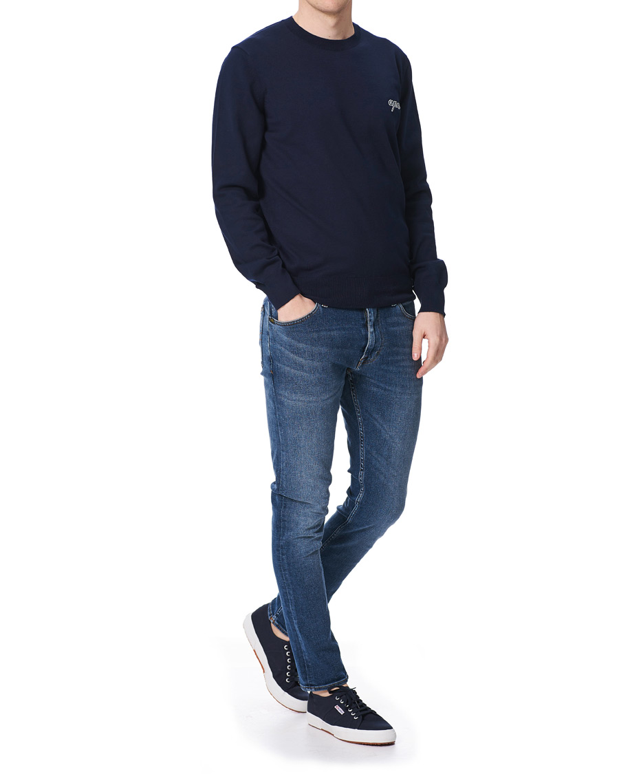 Herren | Pullover | A.P.C. | Otis Logo Crew Neck Sweater Navy