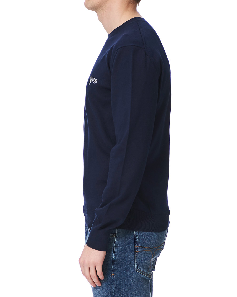 Herren | Pullover | A.P.C. | Otis Logo Crew Neck Sweater Navy