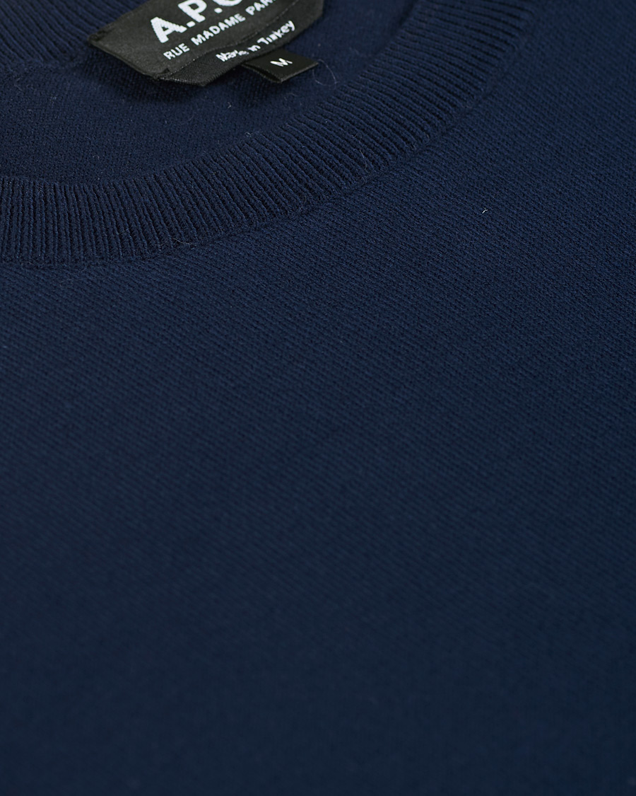 Herren | Pullover | A.P.C. | Otis Logo Crew Neck Sweater Navy