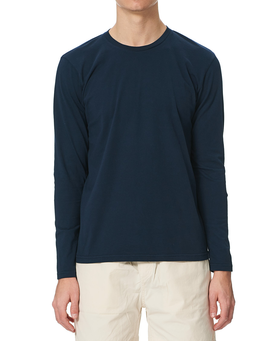 Herren | T-Shirts | Colorful Standard | Classic Organic Long Sleeve T-shirt Navy Blue