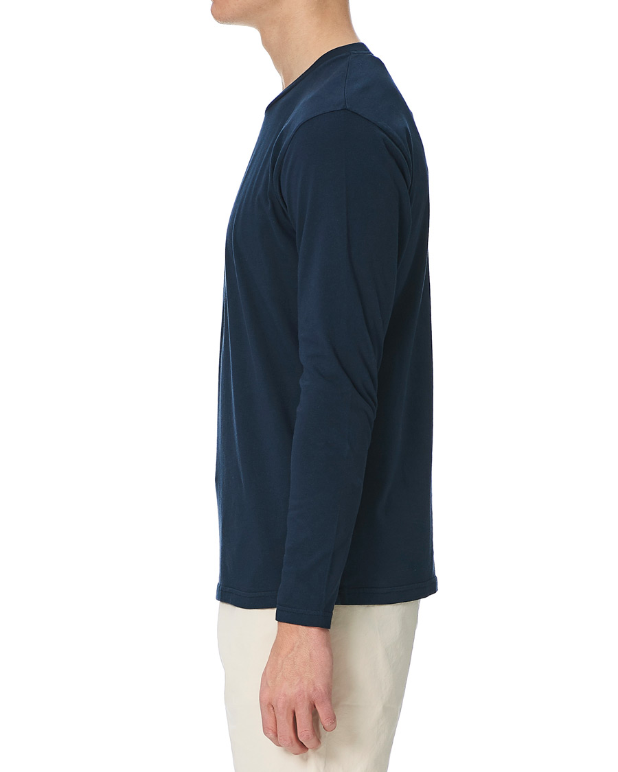 Herren | T-Shirts | Colorful Standard | Classic Organic Long Sleeve T-shirt Navy Blue