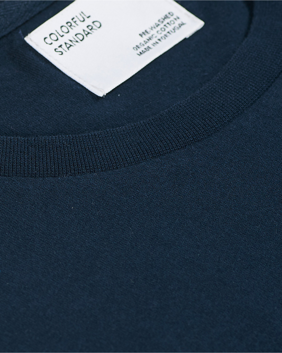 Herren | T-Shirts | Colorful Standard | Classic Organic Long Sleeve T-shirt Navy Blue