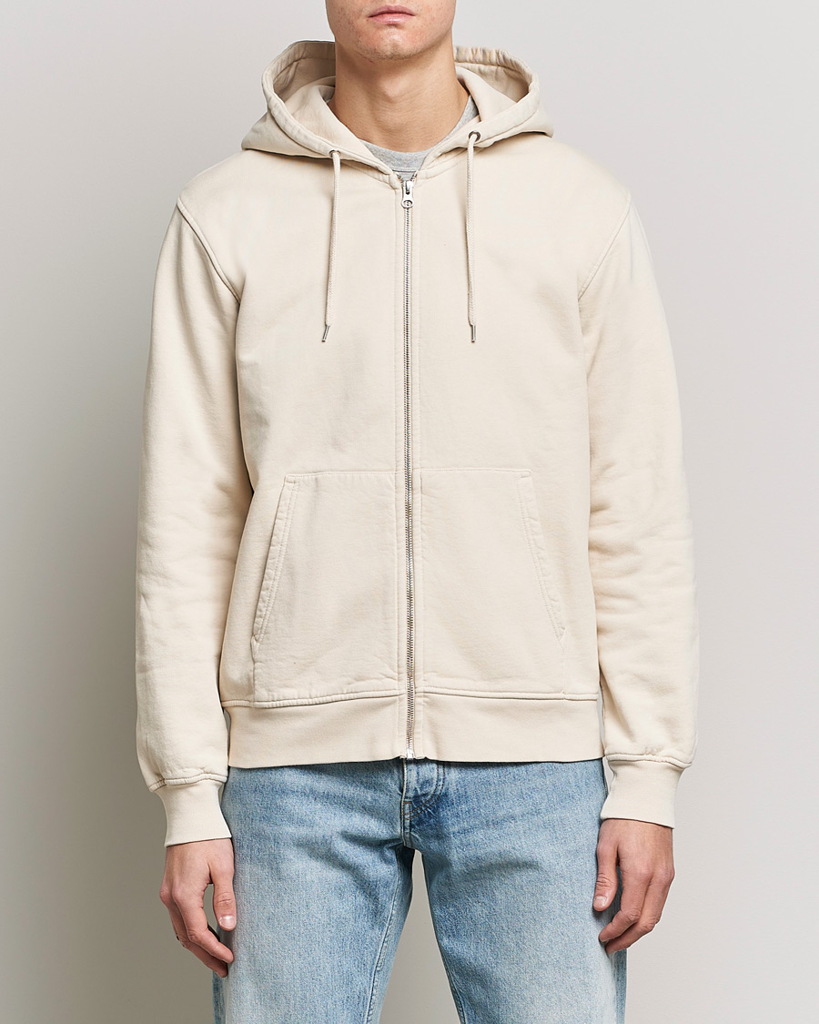 Men | Colorful Standard | Colorful Standard | Classic Organic Full Zip Hood Ivory White