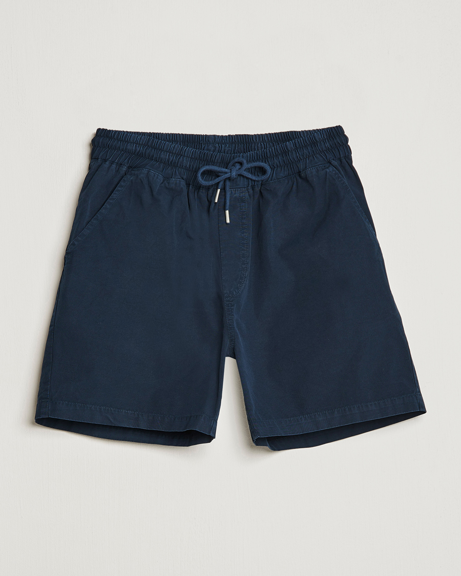 Herren | Shorts | Colorful Standard | Classic Organic Twill Drawstring Shorts Navy Blue