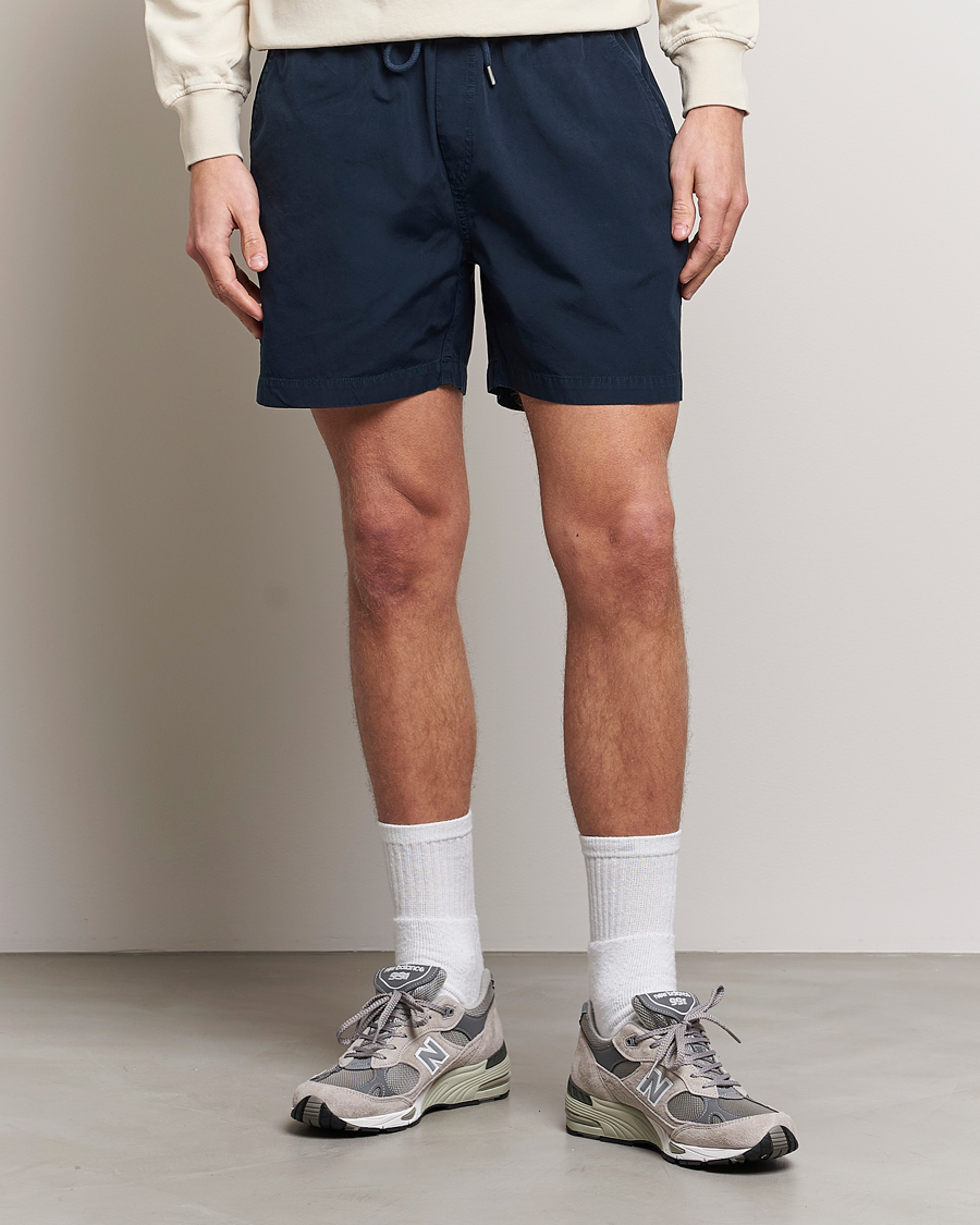 Herren | Drawstringshorts | Colorful Standard | Classic Organic Twill Drawstring Shorts Navy Blue