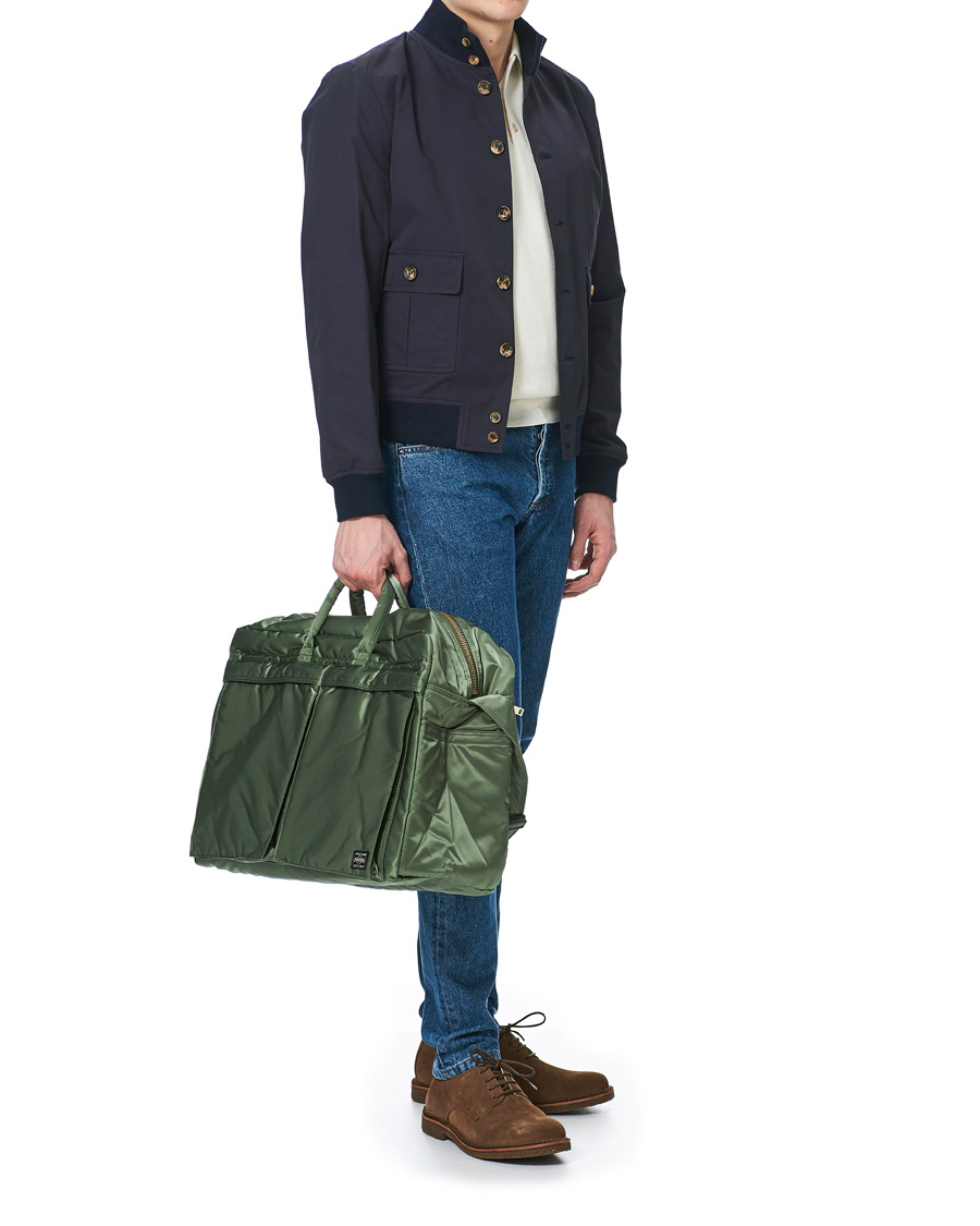 Herren | Porter-Yoshida & Co. Tanker 2Way Boston Weekender Sage Green | Porter-Yoshida & Co. | Tanker 2Way Boston Weekender Sage Green