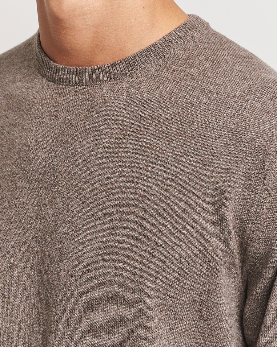 Herren | Pullover | Piacenza Cashmere | Cashmere Crew Neck Sweater Brown