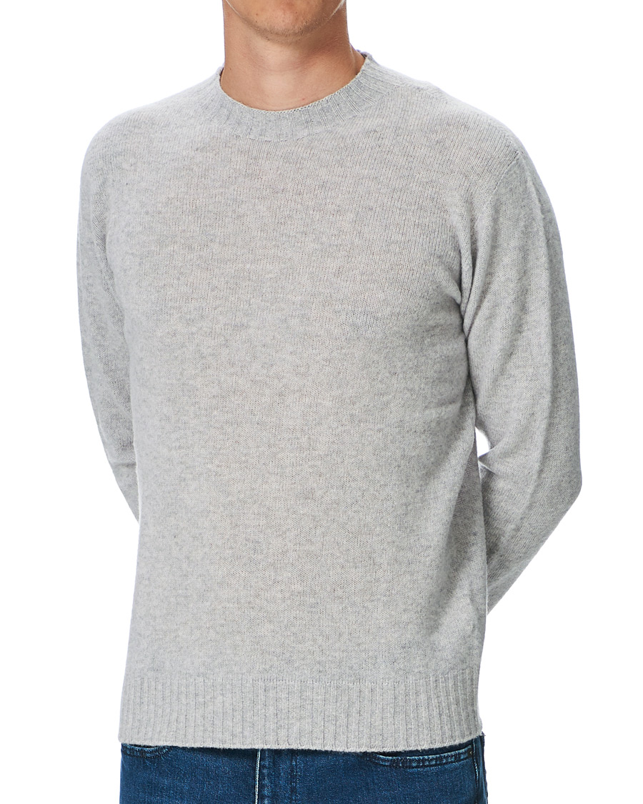 Herren | Pullover | Altea | Wool/Cashmere Crew Neck Sweater Light Grey