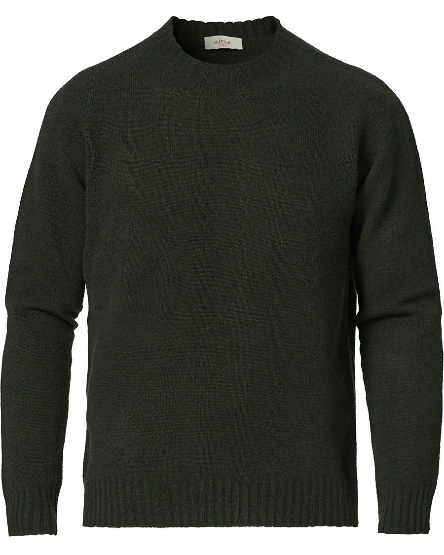 Herren | Pullover | Altea | Wool/Cashmere Crew Neck Sweater Military