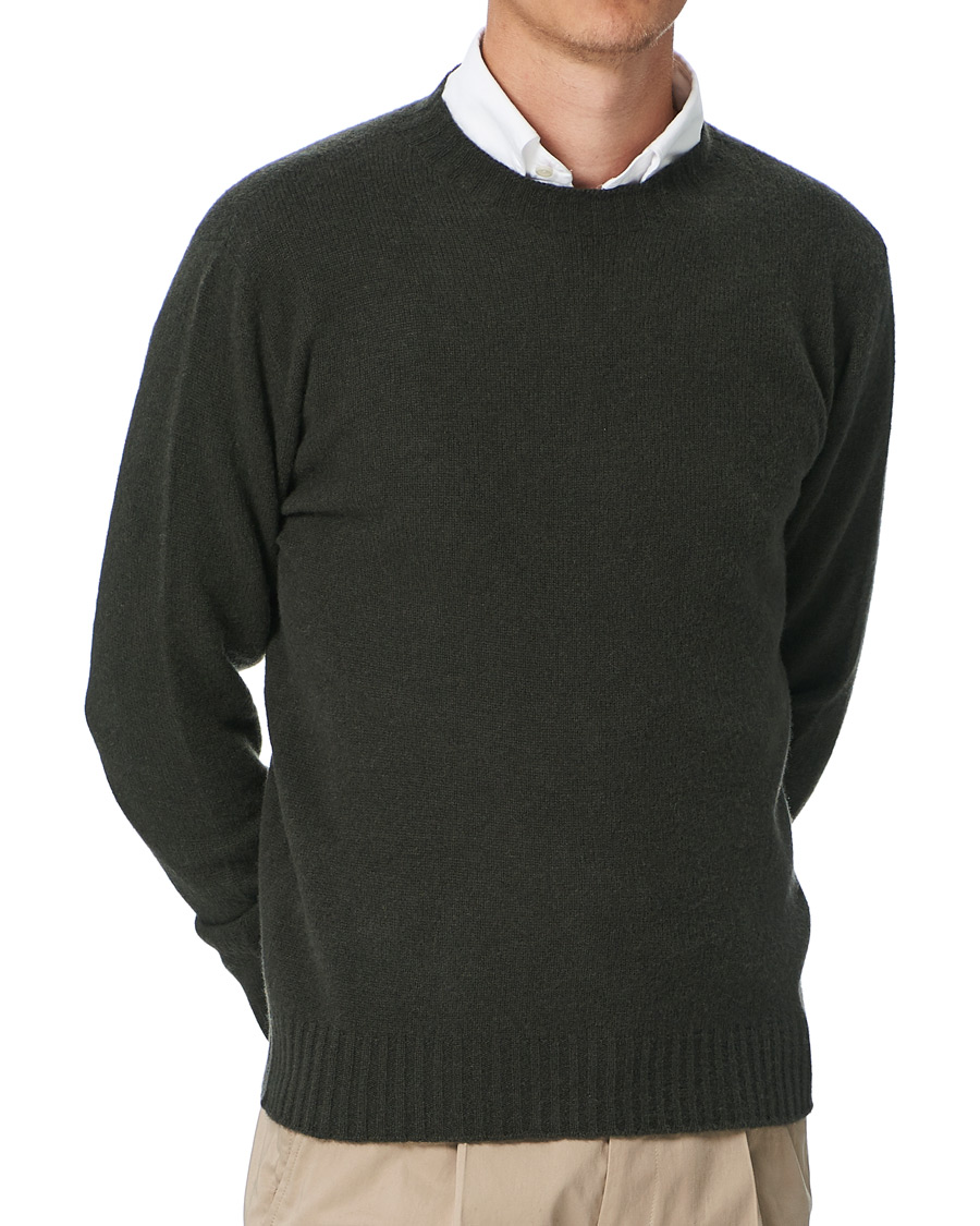 Herren | Pullover | Altea | Wool/Cashmere Crew Neck Sweater Military