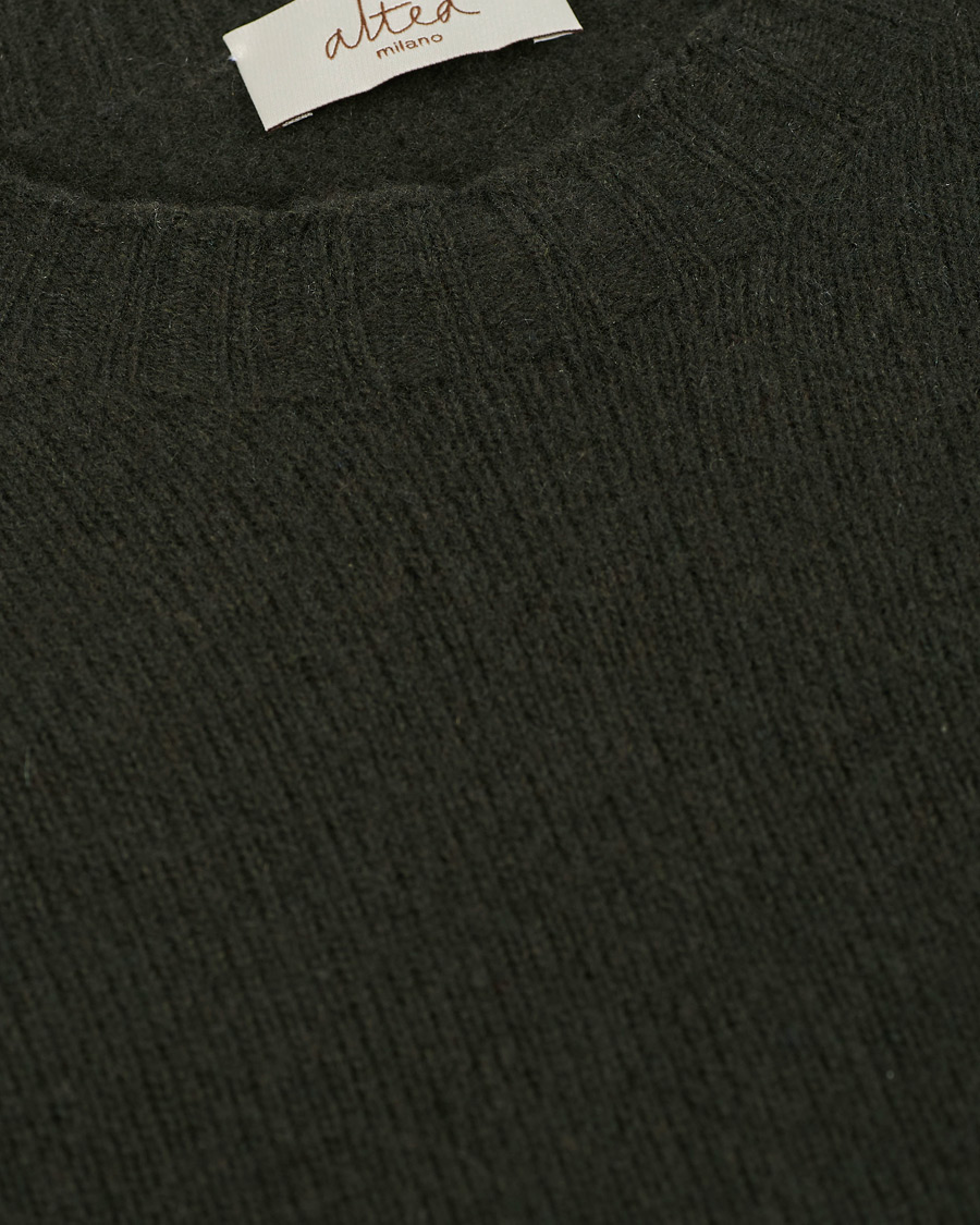 Herren | Pullover | Altea | Wool/Cashmere Crew Neck Sweater Military
