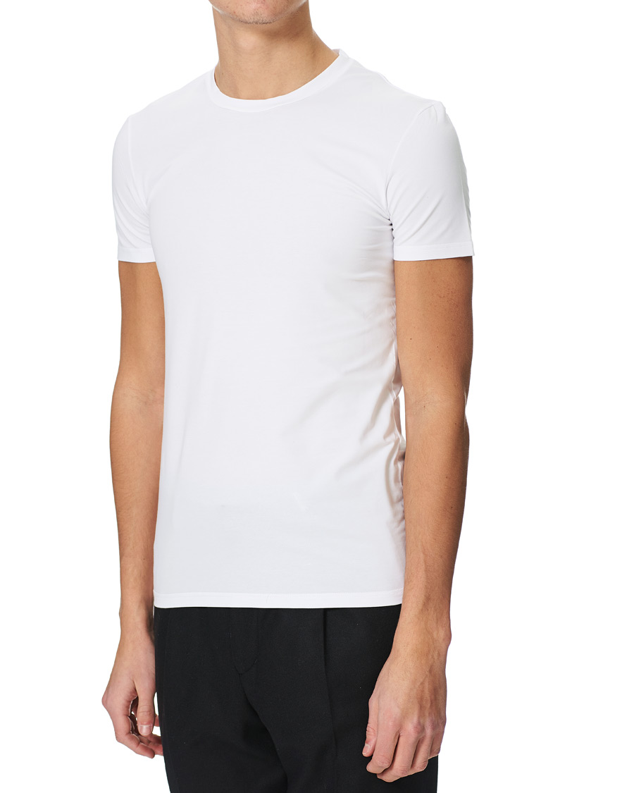 Herren | Zegna | Zegna | Cotton Stretch Crew Neck T-Shirt White