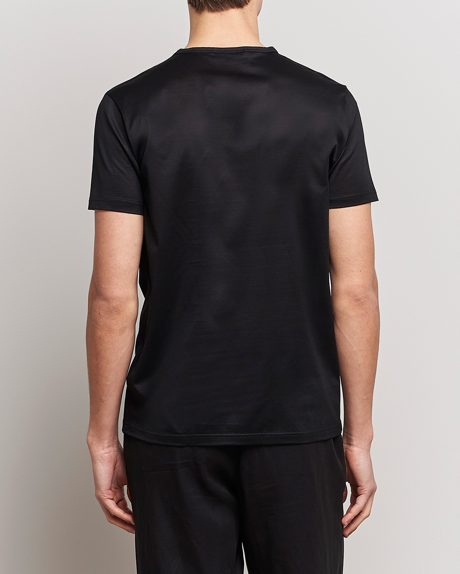 Herren | Luxury Brands | Zegna | Filoscozia Fine Cotton Crew Neck T-Shirt Black