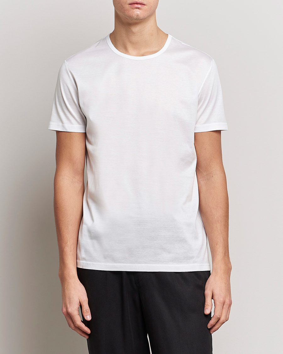 Herren | Zegna | Zegna | Filoscozia Fine Cotton Crew Neck T-Shirt White