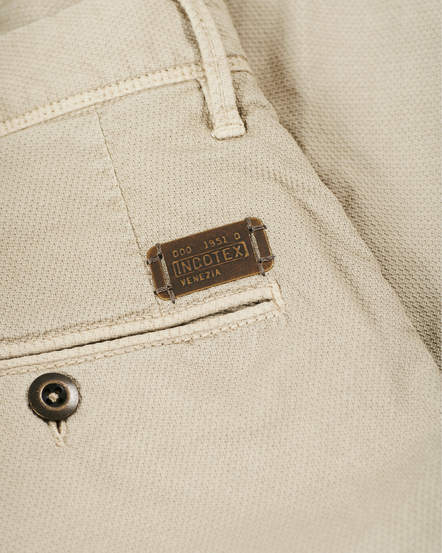 Herren | Hosen | Incotex | Easy Fit Selvedge Cotton Chinos Desert Khaki