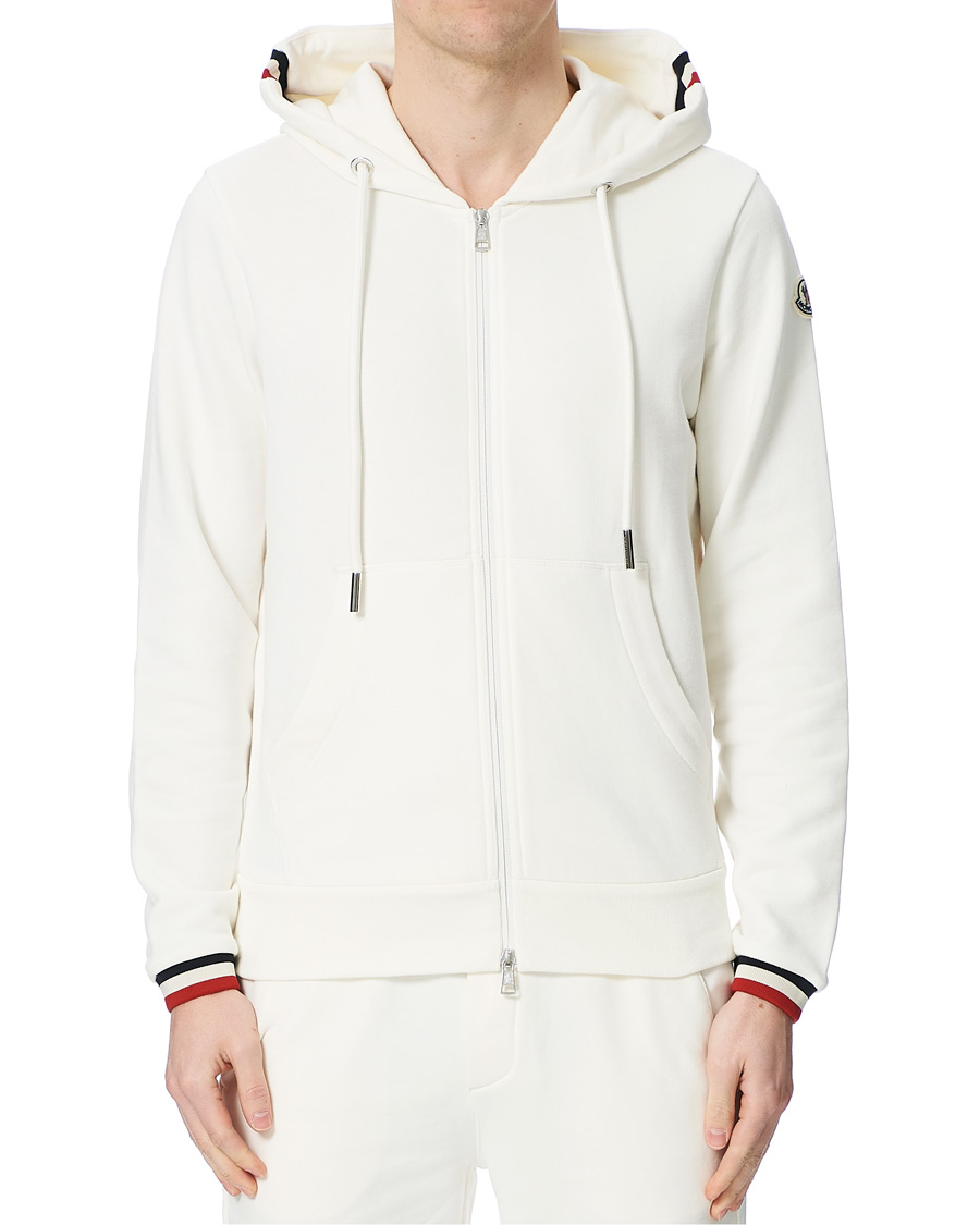 Herren | Pullover | Moncler | Maglia Full Zip Hoodie Off White