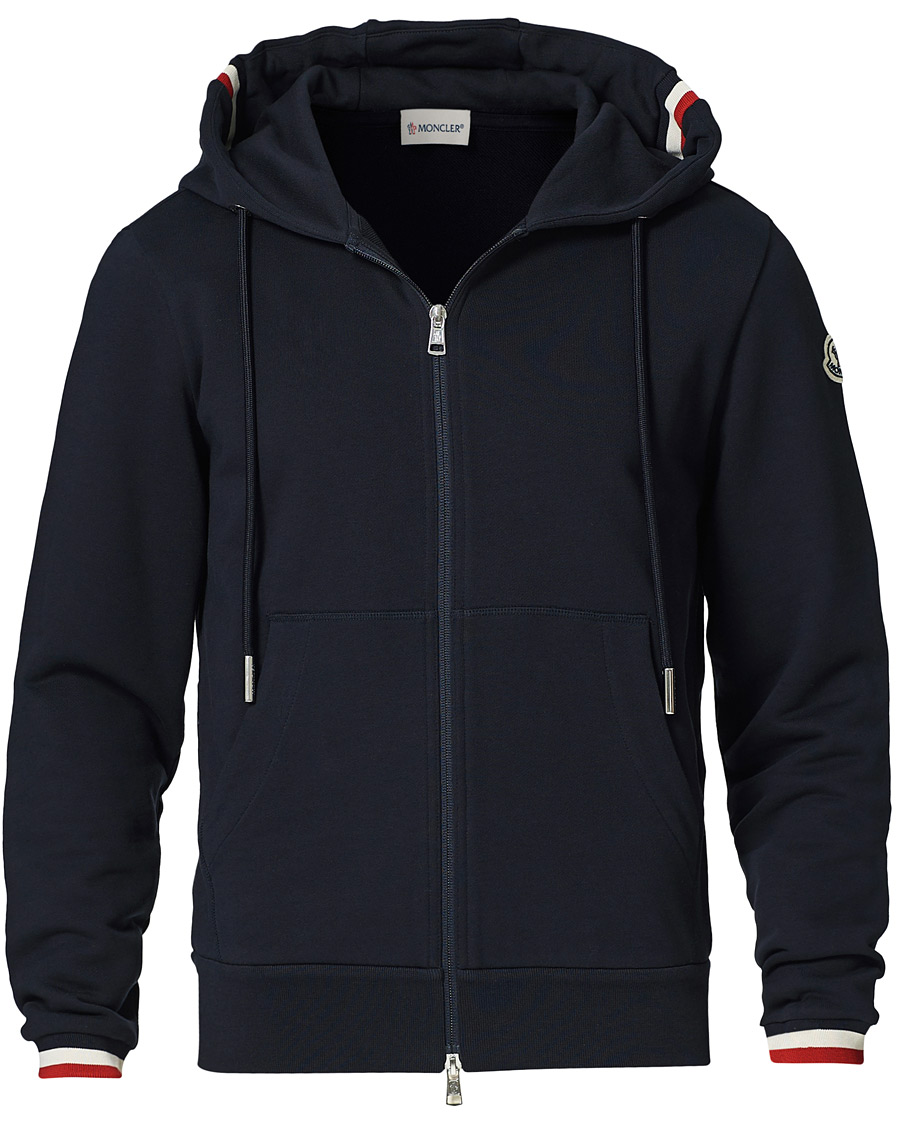 Herren | Pullover | Moncler | Maglia Full Zip Hoodie Navy