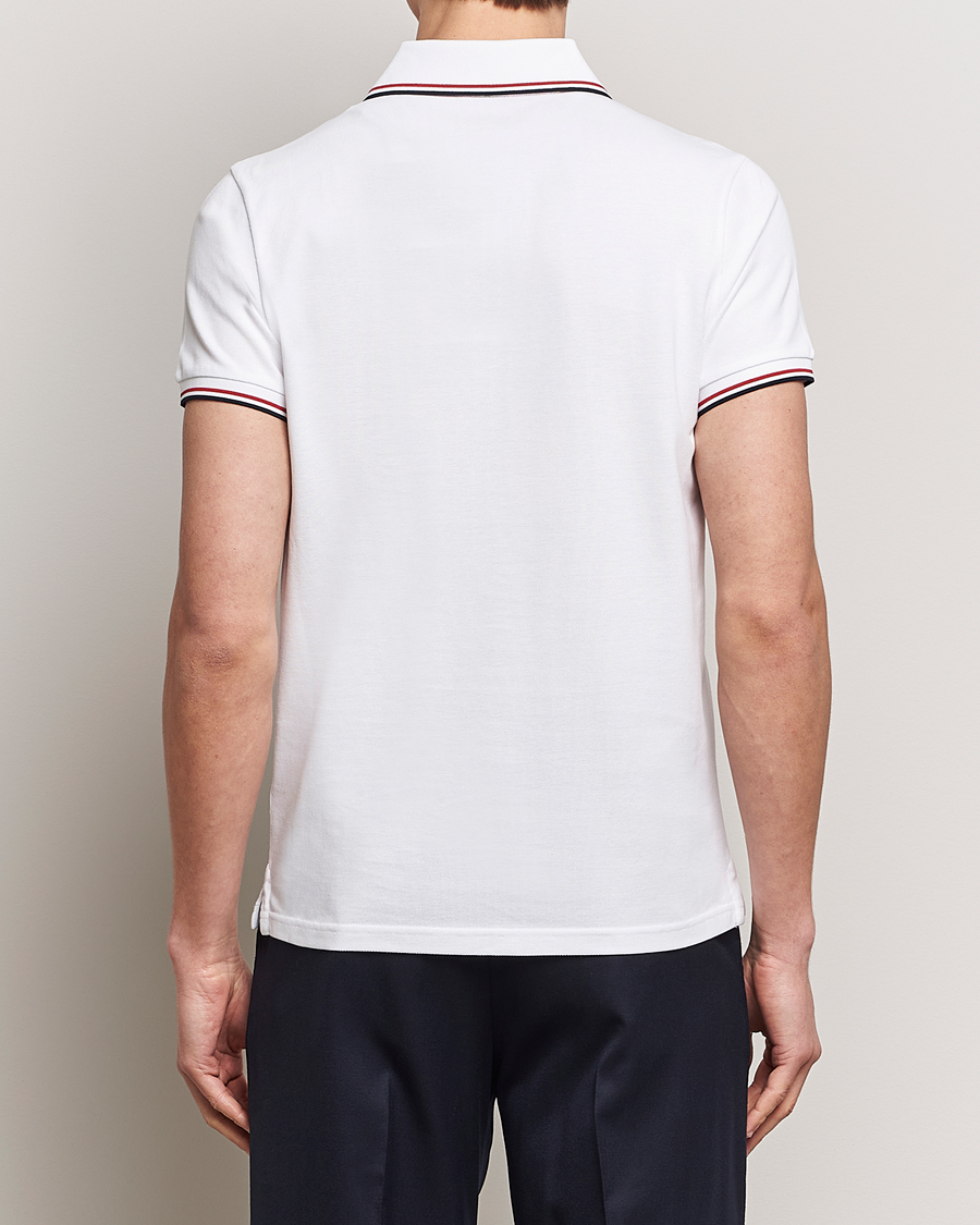 Herren | Poloshirts | Moncler | Contrast Rib Polo White