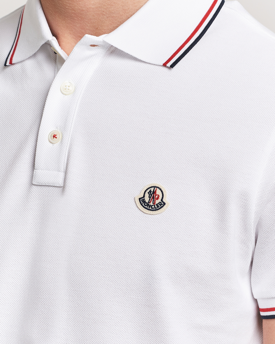 Herren | Poloshirts | Moncler | Contrast Rib Polo White