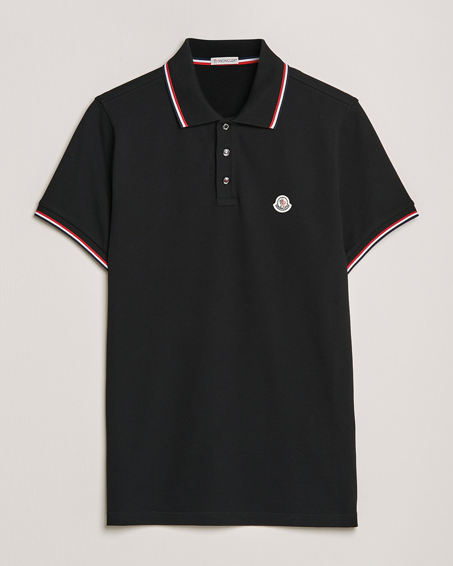 Herren | Poloshirt | Moncler | Contrast Rib Polo Black